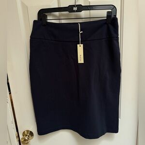 Black Pull On Pencil Skirt